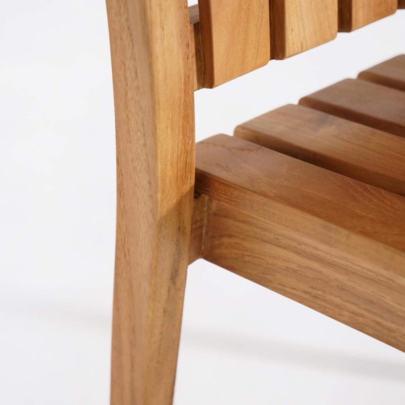 Tuinset met tafel en stoelen in teakhout voor 6 personen