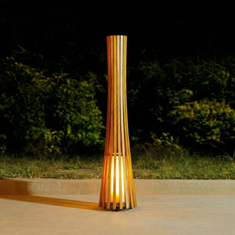 Vloerlamp in teakhout H100 cm - Liven