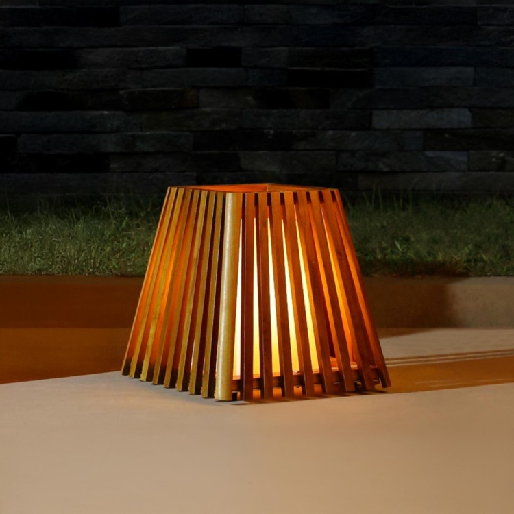 Vloerlamp in teakhout H40 cm - Nori