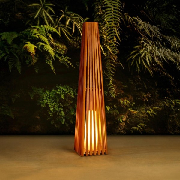 Vloerlamp in teakhout H120 cm - Taro