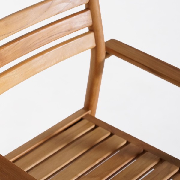 Tuinset met tafel en stoelen in teakhout voor 4 personen