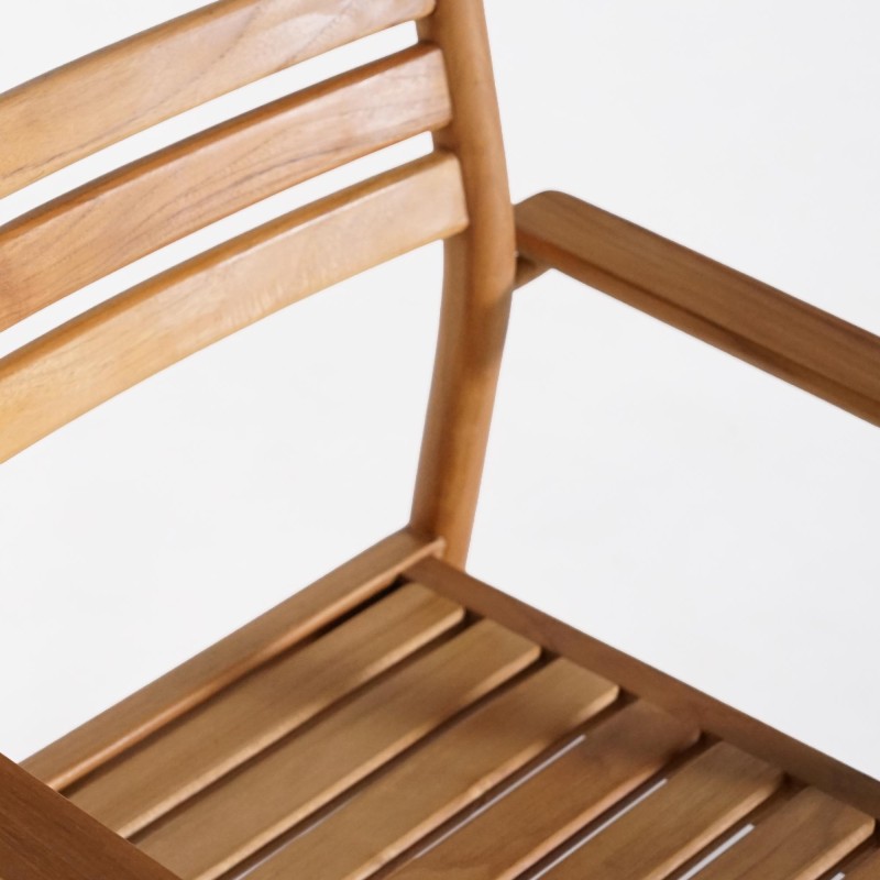 Tuinset met tafel en stoelen in teakhout voor 4 personen