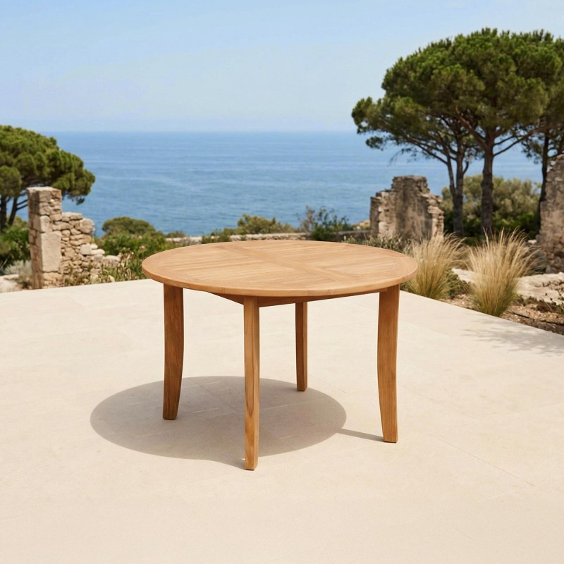 Ronde tuintafel in teakhout voor 4 personen - Hiro