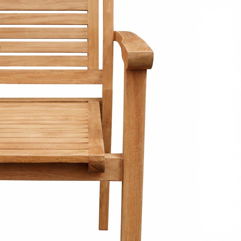 Tuinstoel met armleuningen in teakhout - Tomo