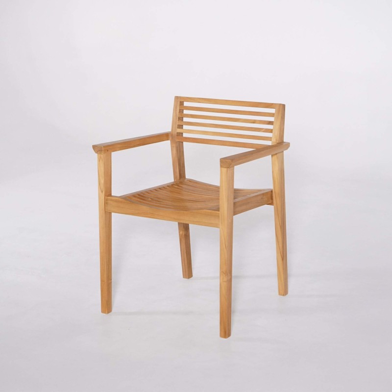 Tuinset met tafel en stoelen in teakhout voor 6 personen