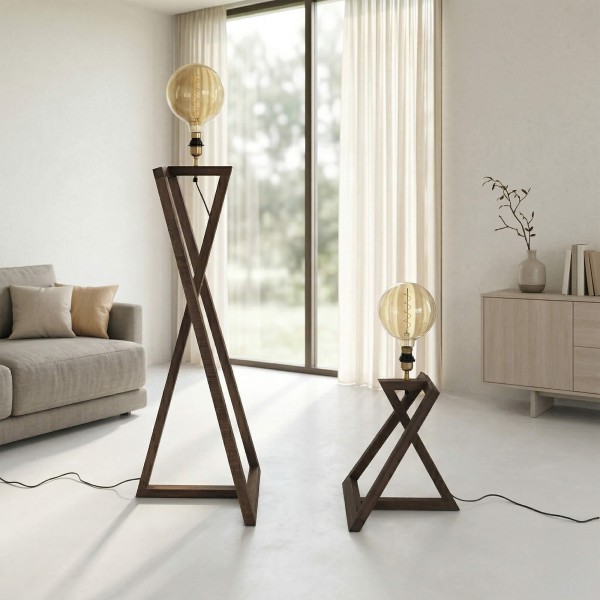 Vloerlamp van natuurlijk hout - Kyoto