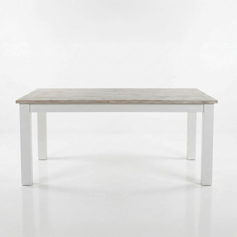 Witte eettafel van massief hout 180 cm - Sea Side