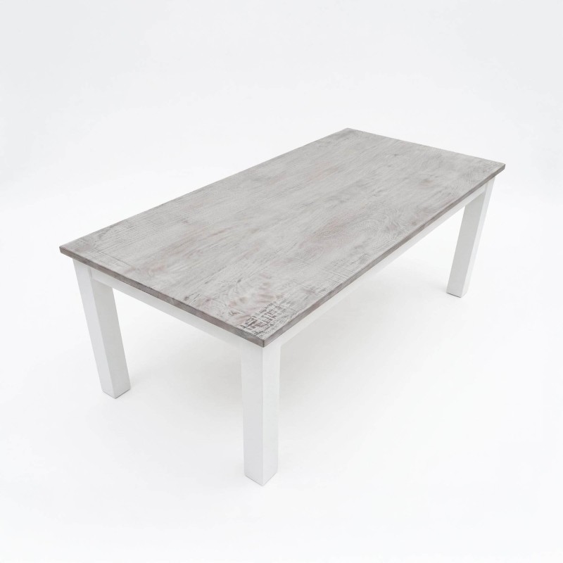 Witte eettafel van massief hout 180 cm - Sea Side