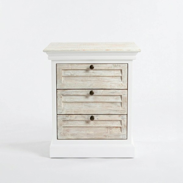 Wit nachtkastje van massief hout - Sea side