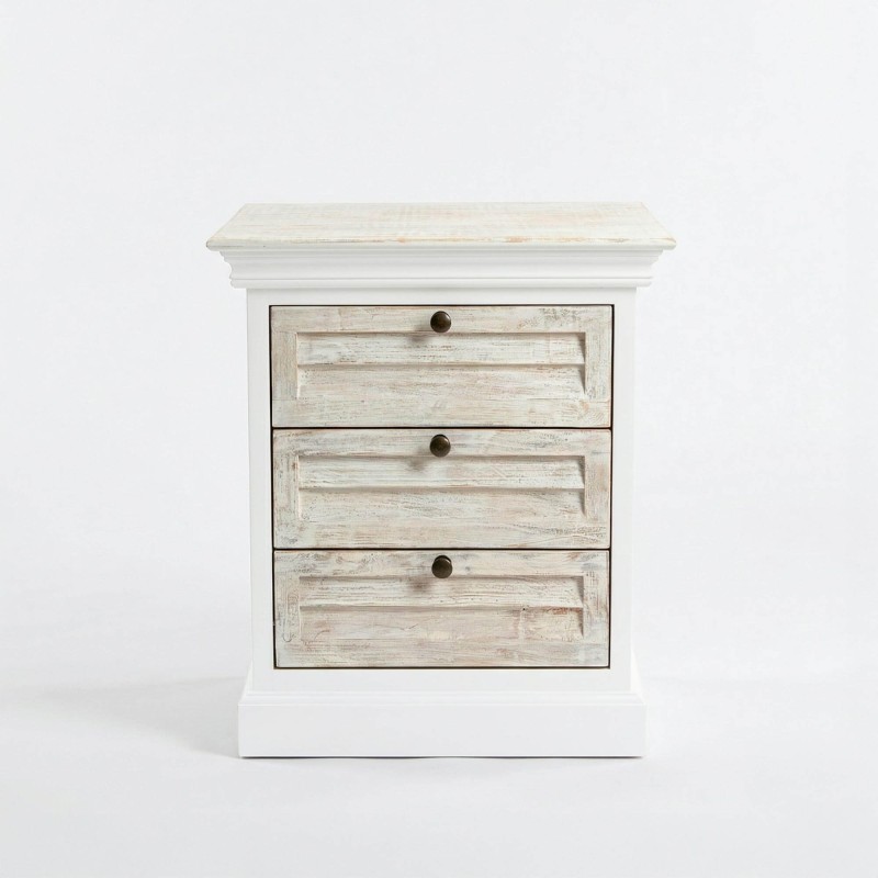 Wit nachtkastje van massief hout - Sea side