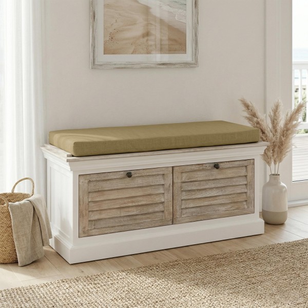 Halbank met opbergruimte van gebleekt hout - Sea Side