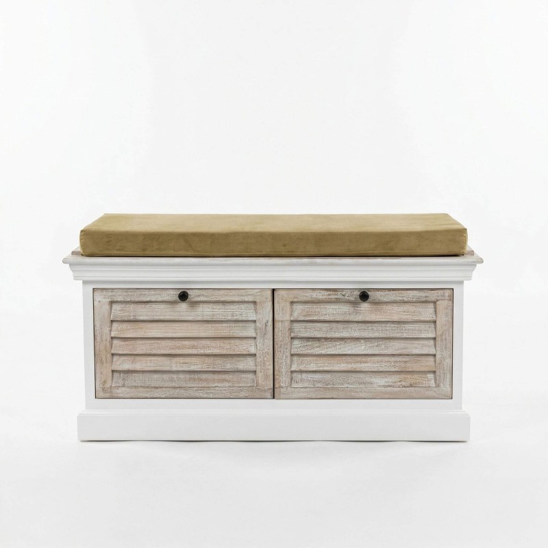 Halbank met opbergruimte van gebleekt hout - Sea Side