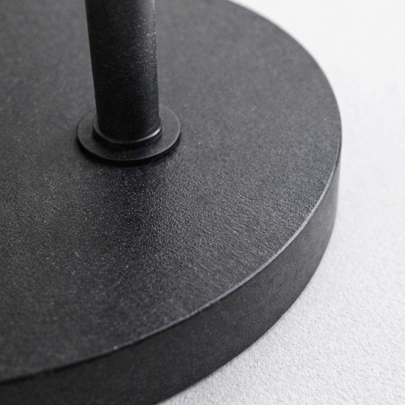 Vloerlamp voor de woonkamer met glazen kap en zwart metaal - Sfera