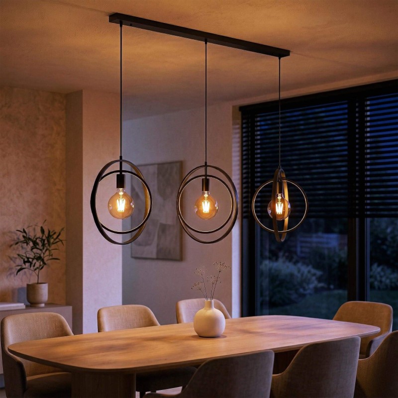 Industriële hanglamp in zwart metaal - Altis