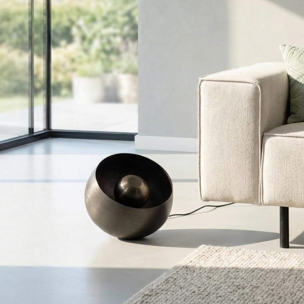 Tafellamp voor de woonkamer in zwart en goudkleurig metaal - Grayson