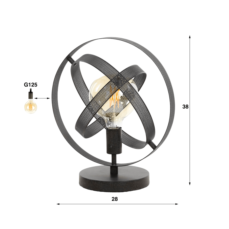 Industriële bureaulamp van metaal - Maddox
