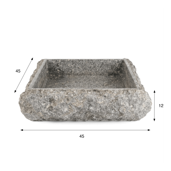 Vrijstaande wastafel natuursteen - Marmo