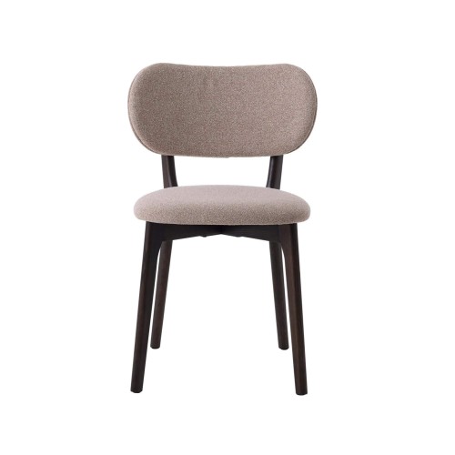 Eetkamerstoel in eiken en taupekleurige stof - Stilo