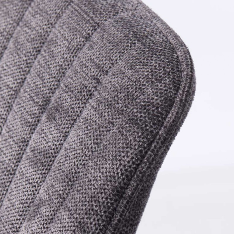 Eetkamerstoel in antracietkleurige stof - Nolan Stripe