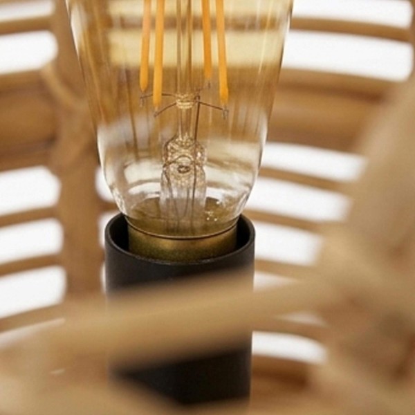 Tafellamp van rotan en teakhout - Yumi