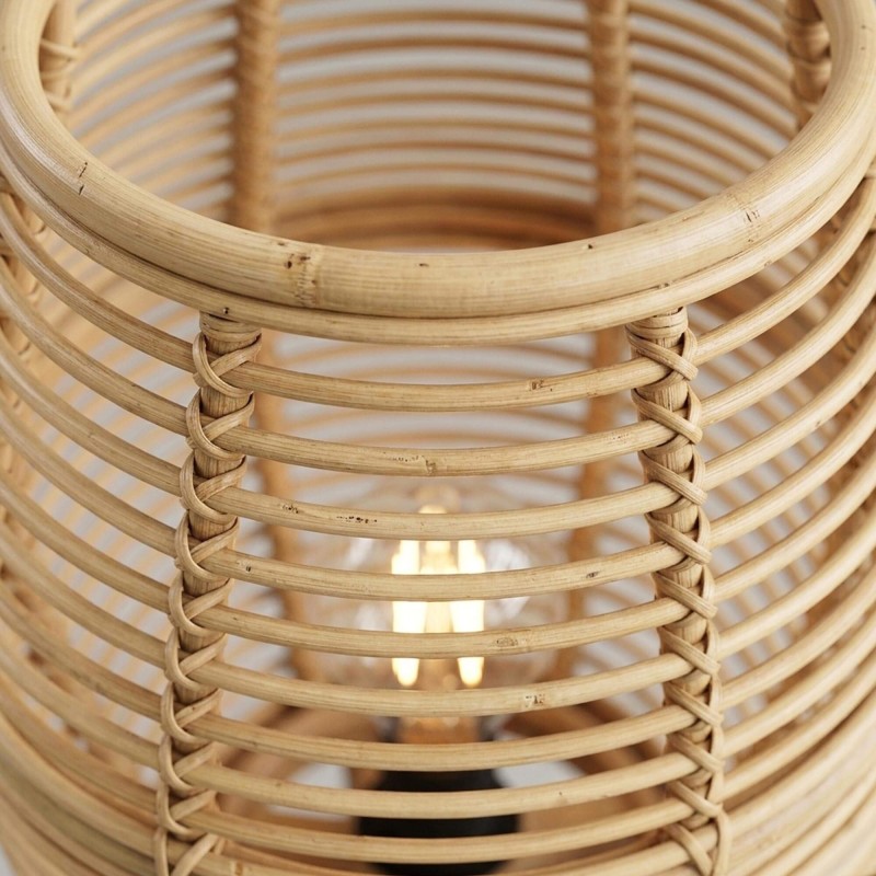 Vloerlamp van rotan en teakhout - Yumi