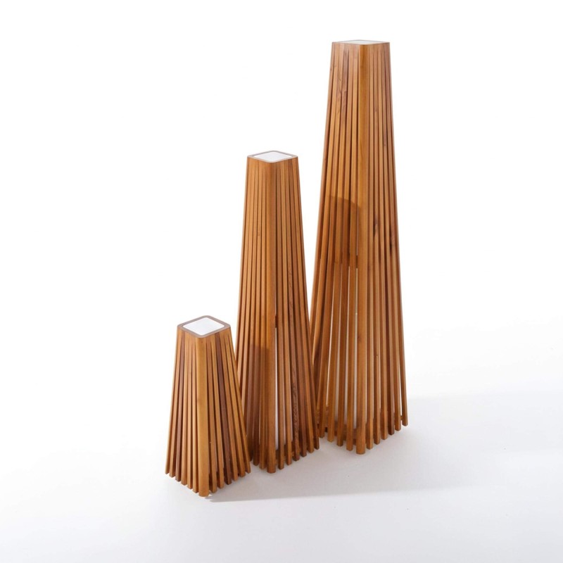 Vloerlamp van teakhout H100 cm - Taro