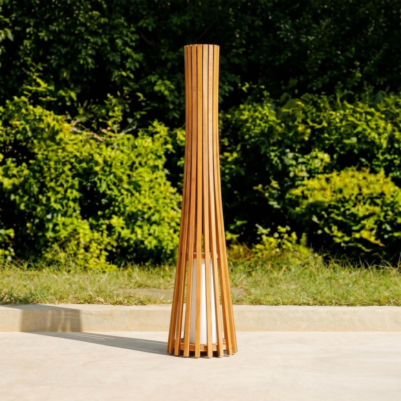 Vloerlamp van teakhout H120 cm - Liven