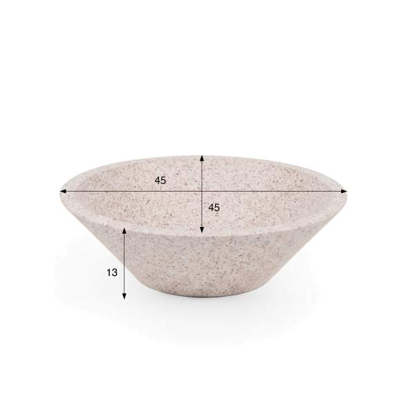 Witte terrazzo conische vasque 40 cm x 40 cm - Mohini