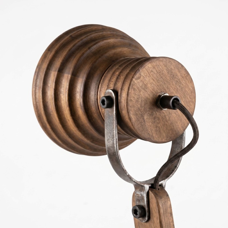 Industriële tafellamp in natuurlijk hout – Norwood