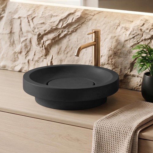 Rond betonnen waskom - Diep antraciet - Tellure