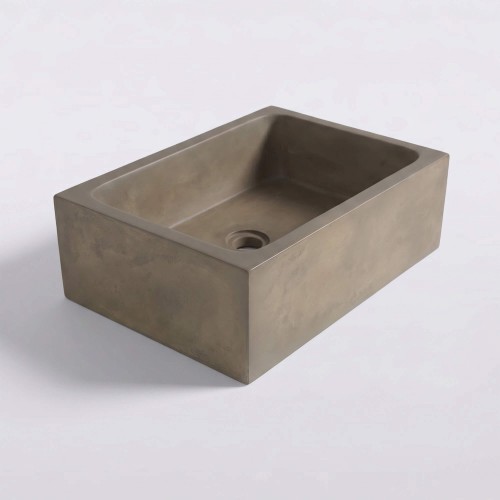 Rechthoekige betonnen waskom - Natuurlijke kleur - Slate Wave