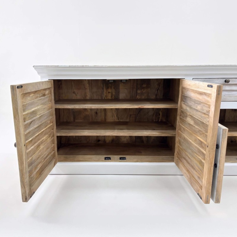 Dressoir voor de eetkamer in natuurlijk wit hout 210 cm - Sea Side