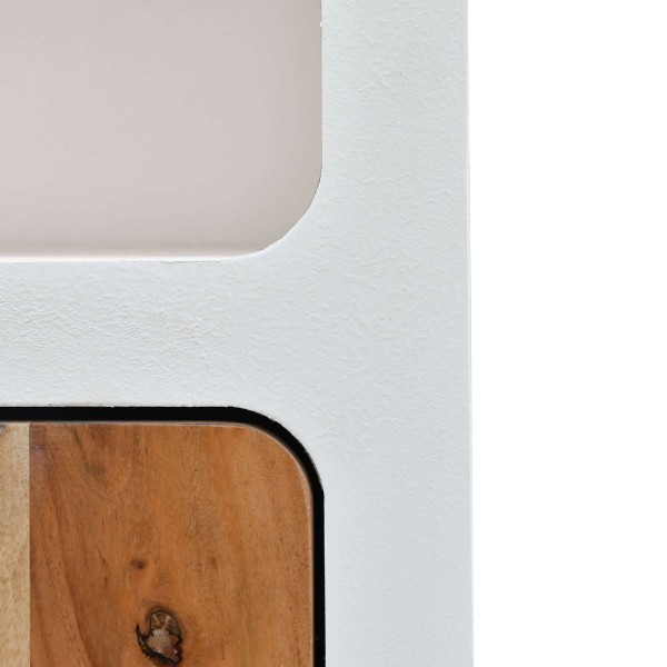 Dressoir voor de eetkamer in betonlook en massief acaciahout 90 cm - Mineralis