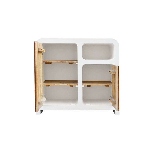Dressoir voor de eetkamer in betonlook en massief acaciahout 90 cm - Mineralis