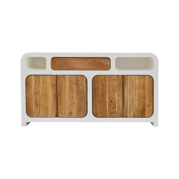 Dressoir voor de eetkamer in betonlook en massief acaciahout - Mineralis
