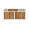 Dressoir voor de eetkamer in betonlook en massief acaciahout - Mineralis