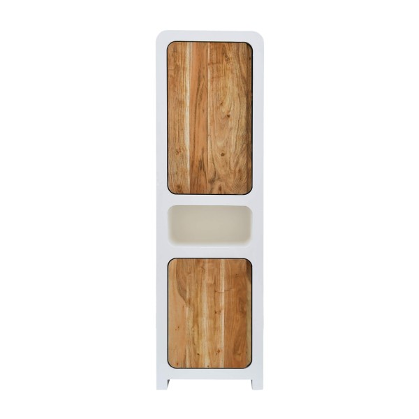 Kast in betonlook en massief acaciahout 50 cm - Mineralis