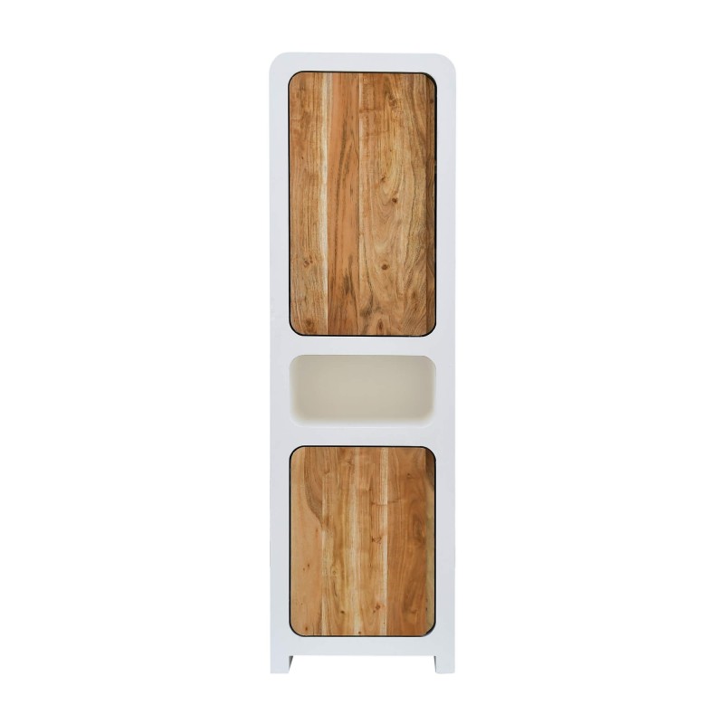 Kast in betonlook en massief acaciahout 50 cm - Mineralis