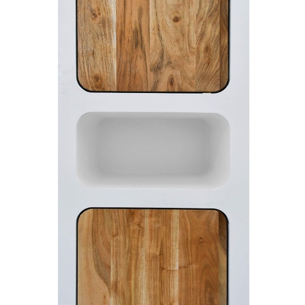 Kast in betonlook en massief acaciahout 50 cm - Mineralis