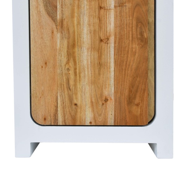 Kast in betonlook en massief acaciahout 50 cm - Mineralis