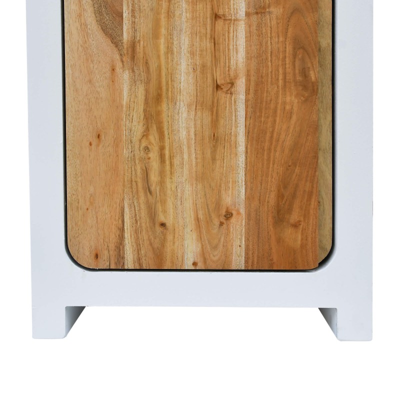 Kast in betonlook en massief acaciahout 50 cm - Mineralis