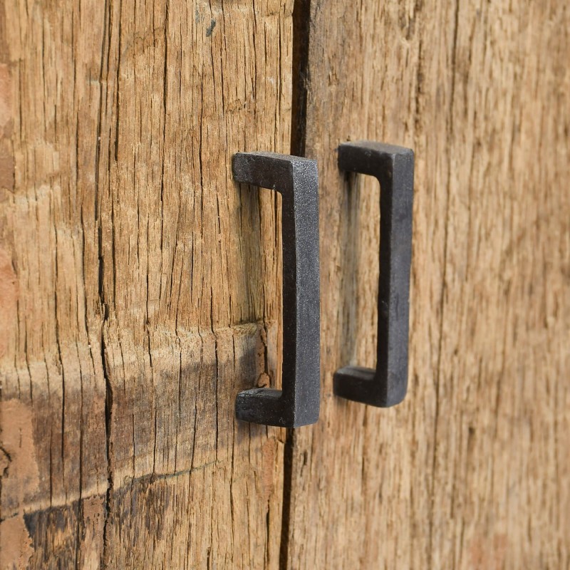 Dressoir in massief, ruw oud hout 200 cm - Antique