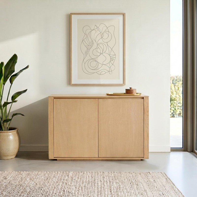 Dressoir in eikenhout met 2 deuren – 120 cm – Yseult