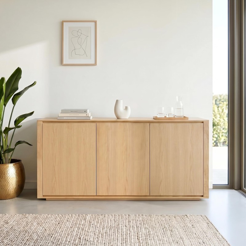 Dressoir in eikenhout met 3 deuren – 160 cm – Yseult