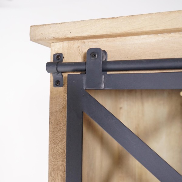 Buffetkast in massief hout in industriële stijl 140 cm - Detroit