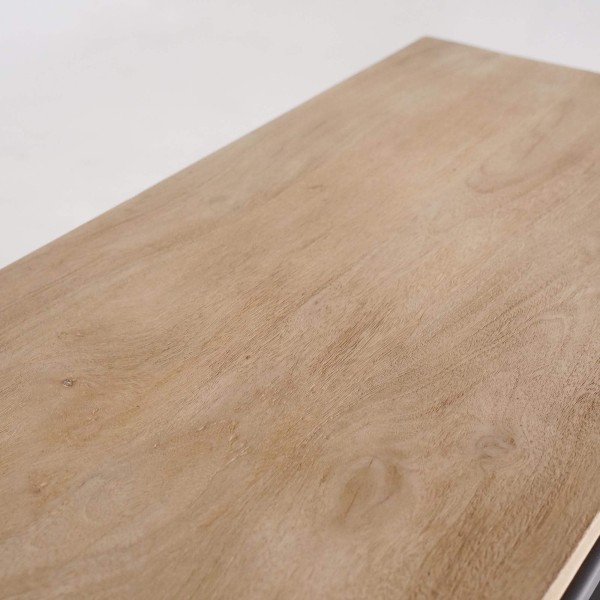 Wastafelmeubel in massief hout en metaal 140 cm - Detroit