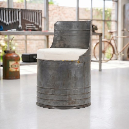 Industriële olievat fauteuil metaal