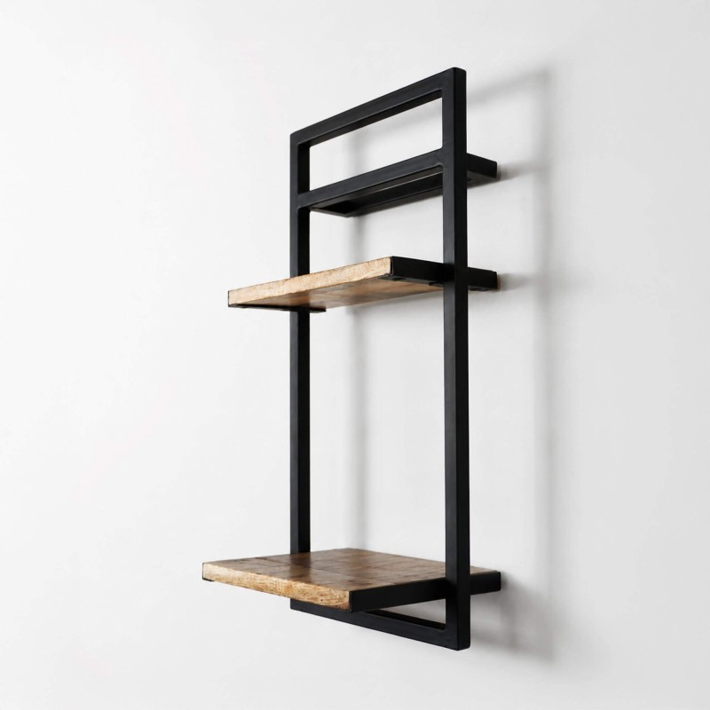 Houten en metalen rek 30 x 60 - Selfsh