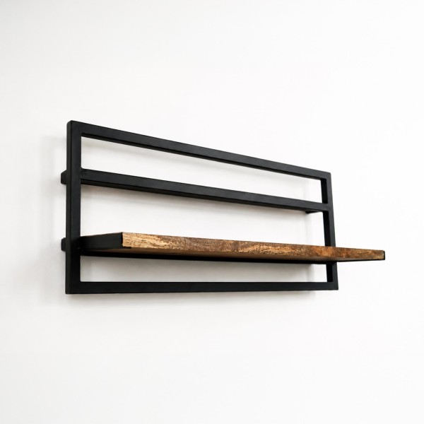 Houten en metalen rek 70 x 30 - Selfsh