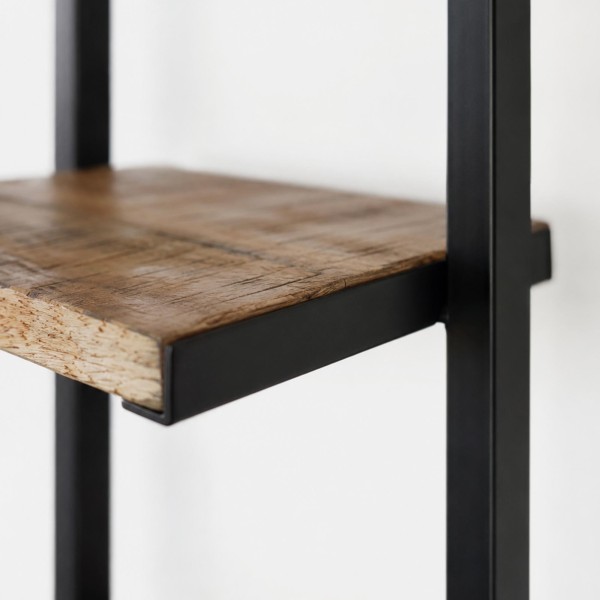 Houten en metalen rek 30 x 95 - Selfsh